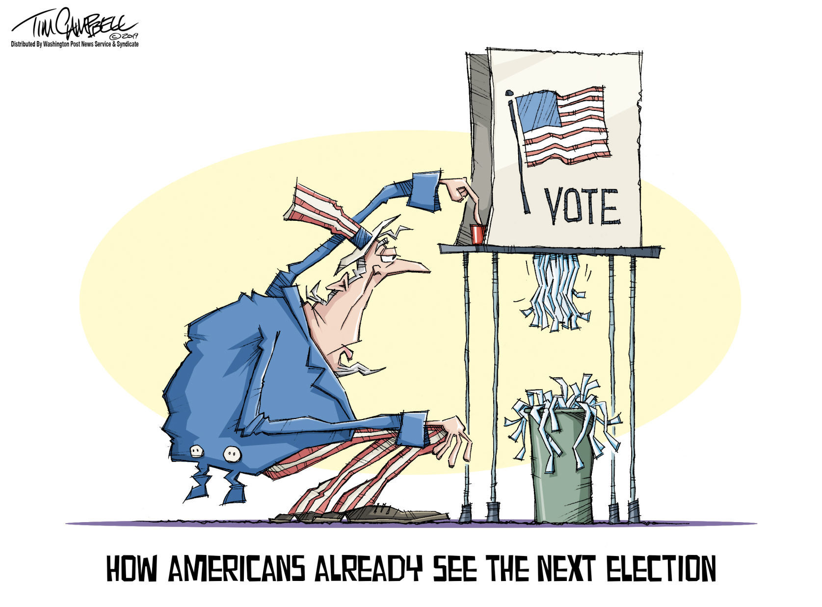 Tim Campbell cartoon